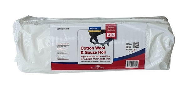 Kelato Cotton Wool & Gauze Roll 500g